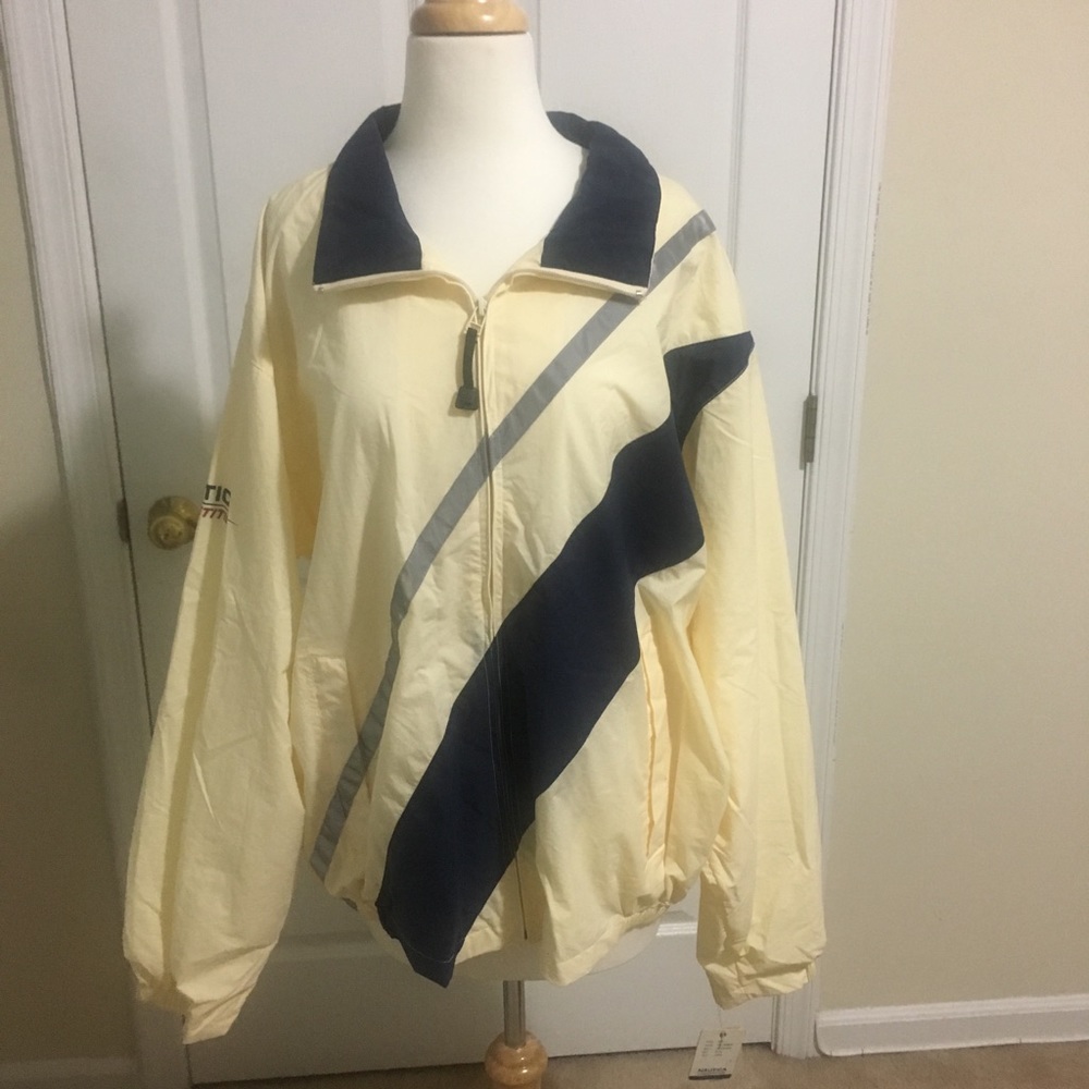 Nautica competition windbreaker zip down jacket.